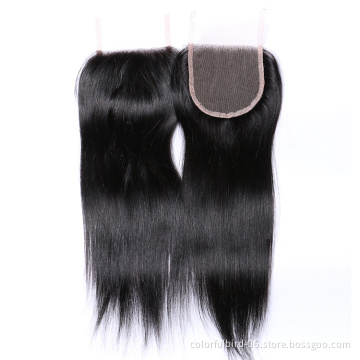 Free Sample remy hair extension Straight 4*4 closure human hair peruvian virgin closure human hair extension